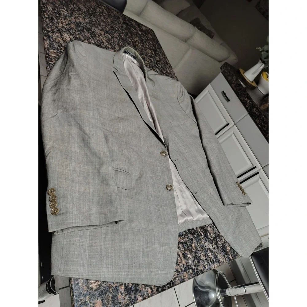 Daniel Hechter Paris Grey Wool Blend Blazer Jacket Men Size 50R
